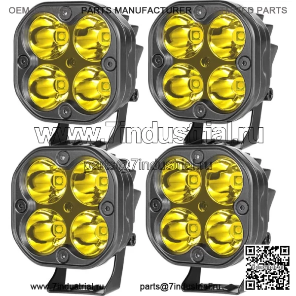 Для Can Am Maverick X3 и Max 2017-23 3-дюймовые янтарные светодиодные противотуманные фары заднего хода Cube Pods