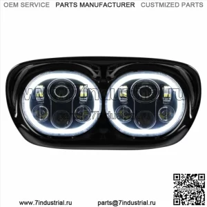 Белый светодиодный черный светильник для фар Dual Visionz Halomaker Harley FLTR 98-13 (Для: Harley-Davidson)