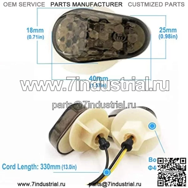 Мотоциклетные светодиодные указатели поворота для скрытого монтажа, дым для Yamaha FZ1 FZ6 FZR FAZER YZF R1 R6 R6S FZ1 FZ6 FZ8 FAZER XJ6 MT03 - Image 2