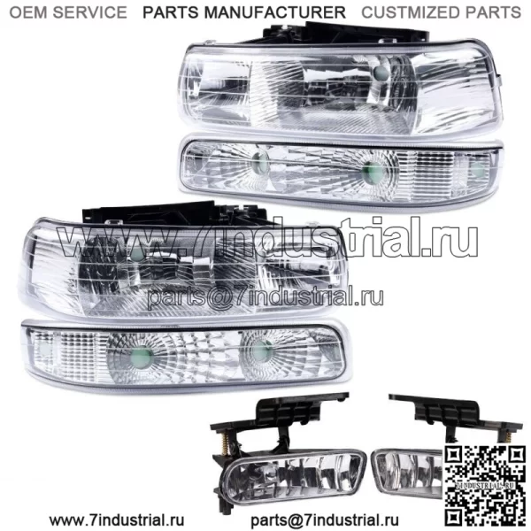 Подходит для 1999-2002 Chevy Silverado 2000-2006 Tahoe Suburban фары + противотуманные фары (для: более одного автомобиля)