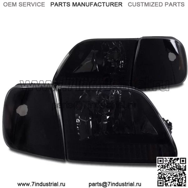 97-03 FORD F-150/97-02 EXPEDITION CRYSTAL ГОЛОВНОЙ ФОНАРЬ С УГЛОВЫМ СИГНАЛОМ ЧЕРНЫЙ/ДЫМЧАТЫЙ (Для: более одного автомобиля)