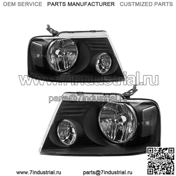 Черный корпус для Ford F-150 F150 2004-2008 гг., пара ламп в сборе (для: Ford F-150)