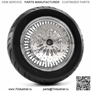 Ultima Chrome 16 3,5 48 Fat King Spoke Передний диск BW Комплект шин Harley 08+ DD (Для: Harley-Davidson)