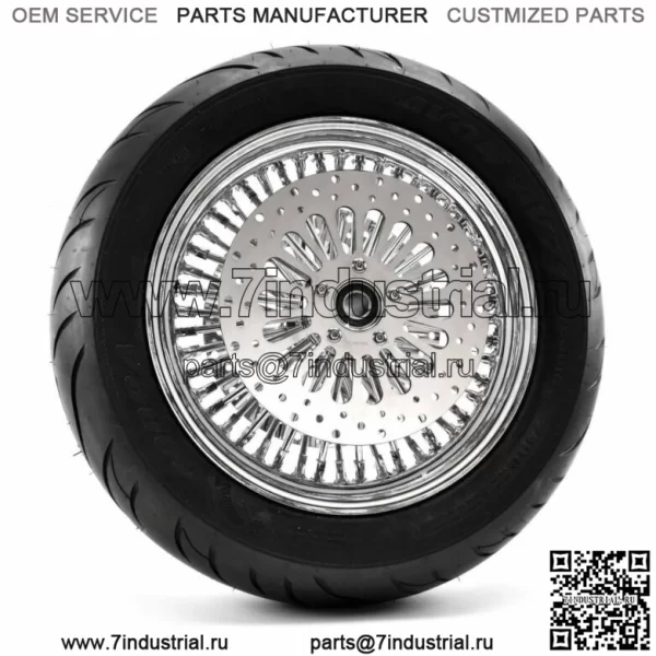 Ultima Chrome 16 3,5 48 Fat King Spoke Передний диск BW Комплект шин Harley 08+ DD (Для: Harley-Davidson)