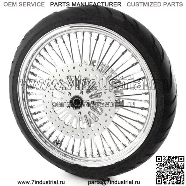 21 3.5 Chrome 52 Пакет шин для переднего колеса Mammoth Fat Spoke BW Harley Softail FX (для: Harley-Davidson)