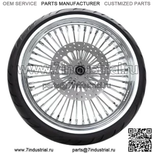 Переднее колесо 21 x 3,5 Chrome с 52 толстыми спицами Mammoth Fat Spoke WWW Tire 07-2020 Harley Softail (Для: Harley-Davidson)