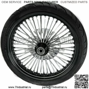 21 3.5 Черный обод 46 Пакет передних колес Fat King Spoke BW Single Disc Harley 08+ (Для: Harley-Davidson)