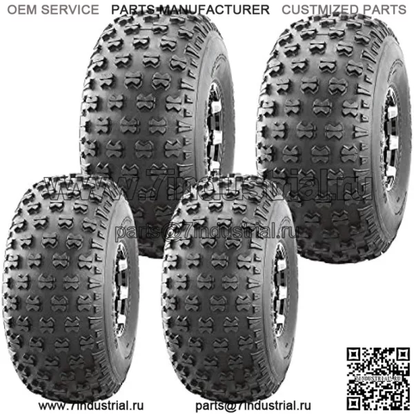 Комплект из 4 покрышек для универсальных квадроциклов 22,5x10-8 и 25x12-9 для John Deere GATOR TS/TE 4x2 05-16 годов выпуска.