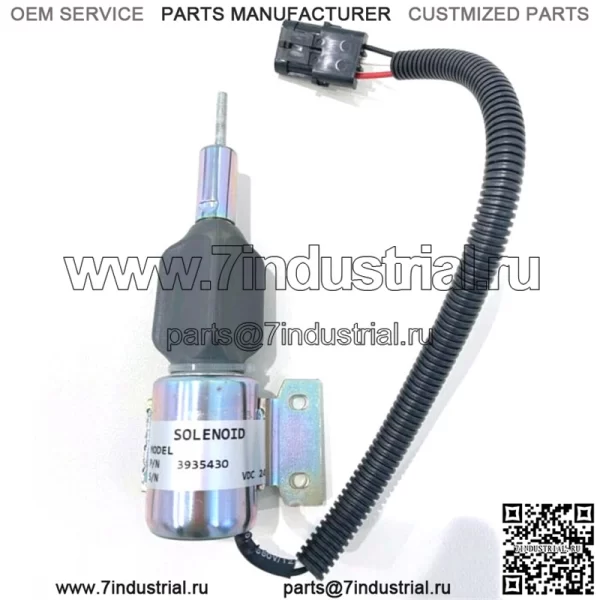 3932530 Для экскаватора Cummins 5.9L 6BT Соленоид отключения подачи топлива SA-4756 24V - Image 2