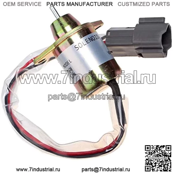 Соленоид отключения подачи топлива M810324 Совместим с John Deere 4200 4500 4210 4310 4410 4510 4610 4710 4105 4300 4400 4600 4700 3120 3320 3520 3720 3203 3032E 3036 Е 3038Э 2025Г 2027Г 2032Г 2036Г - Image 3