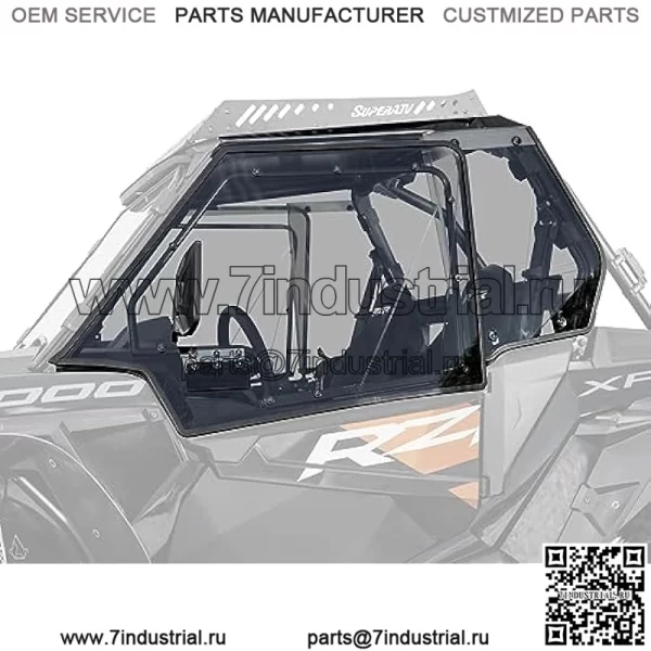 Суперквадроцикл Polaris RZR XP 1000 | XP Турбо | 900 | Жесткий кожух кабины S 900. Верхние двери и заднее лобовое стекло — устойчивый к царапинам поликарбонат — светлая тонировка.