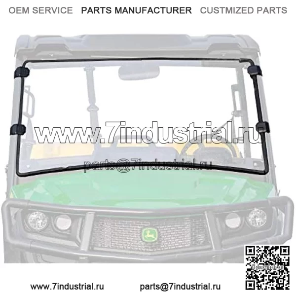 Полное лобовое стекло, устойчивое к царапинам, для John Deere Gator XUV 2018+ 835E / 835M / 865E / 865M | Поликарбонат толщиной 1/4 дюйма в 250 раз прочнее стекла | Твердое покрытие!