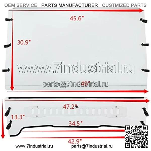 Переднее вентилируемое лобовое стекло, совместимое с John Deere Gator TS/TX/TE 2005–2020 гг., устойчивое к царапинам, полностью прозрачное ветровое стекло - Image 2