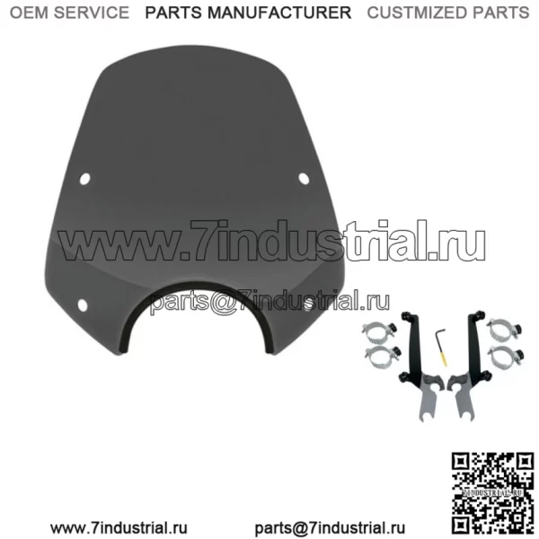 Комплект крепления Memphis Shade Del Rey Sportshiel Dark Black Smoke для Harley Dyna Softail (Для: Harley-Davidson)