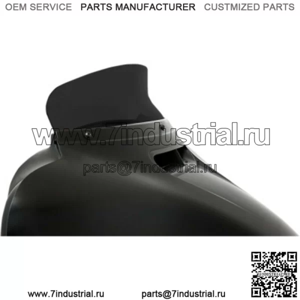 Спойлер Memphis Shades 4,5 дюйма Black Smoke Batwing Лобовое стекло Harley 14+ Touring (Для: Harley-Davidson)