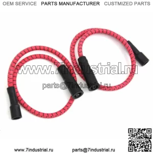 Комплект проводов зажигания для свечей зажигания красно-черной ткани Harley Touring 1999-2008 гг. (Для: Harley-Davidson)