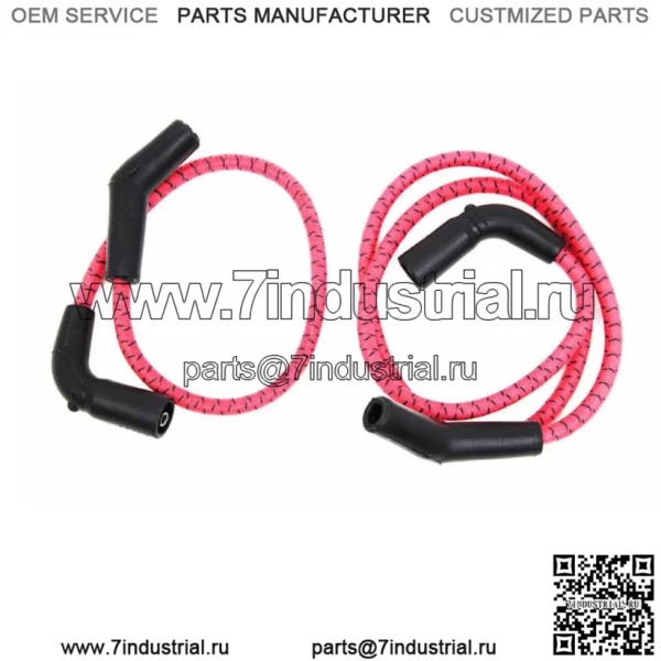 Комплект проводов зажигания свечей зажигания Sumax Red & Black тканевый 2009-2016 Harley Touring (Для: Harley-Davidson)