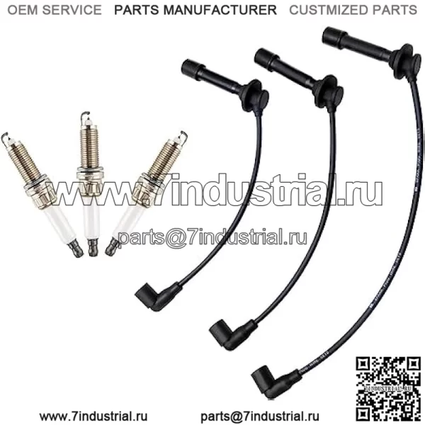 Комплект проводов и свечей зажигания — MIA11722 MIA11723 MIA11724 Совместим с John Deere 825i 825i S4, расширенная версия, 3 шт. XTPTFABS
