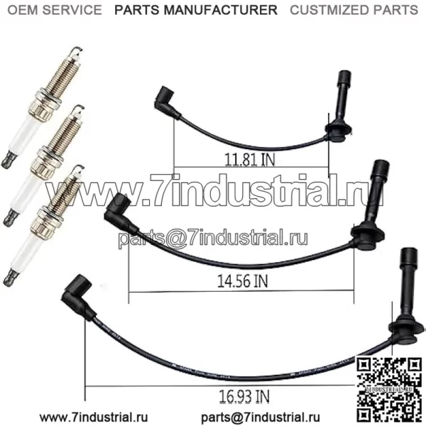Комплект проводов и свечей зажигания — MIA11722 MIA11723 MIA11724 Совместим с John Deere 825i 825i S4, расширенная версия, 3 шт. XTPTFABS - Image 3