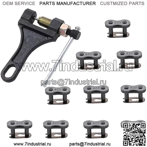 420 Chain Master Connect Link Breaker для Coleman CT200U BT200X Baja 196 212cc Mini Bike Go Kart TaoTao Coolster Ice Bear Suzuki SSR TTR CRF 50 70 90 110 125cc Pit Dirt Bike 4 Wheeler ATV Запчасти