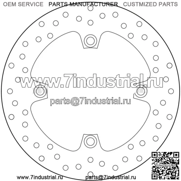 Тормозной диск с фиксированным тормозным диском Brembo Oro Rear Honda X-Adv Travel Pack 750 2017 > 2019 - Image 2