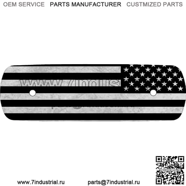 Custom Cycle Parts Вставка крышки воздухоочистителя под американским флагом. Заменяет стандартную вставку Harley Davidson M8/114. (Черно-серый флаг)