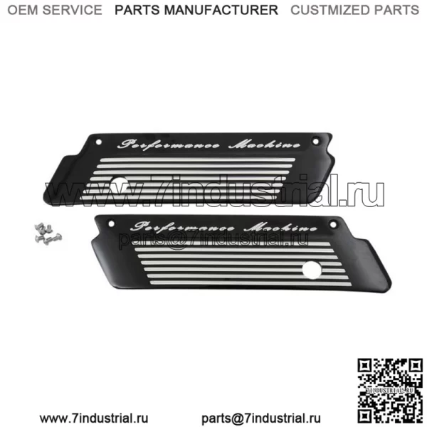 Крышки защелки седельной сумки Performance Machine рифленые для Harley Touring