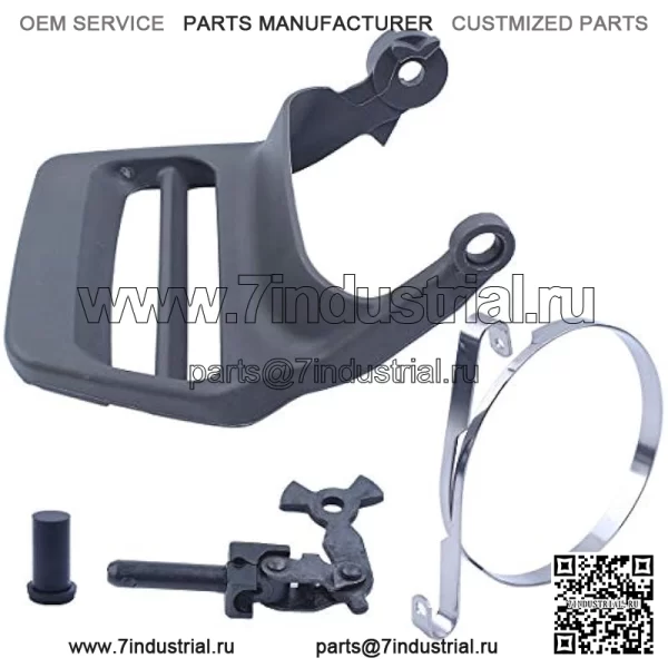 Комплект шарнира ручки тормоза цепи для бензопилы Husqvarna 357XP 359 357 537159302, защита ручки тормоза, колено шарнира, тормозная лента, буфер крышки сцепления.