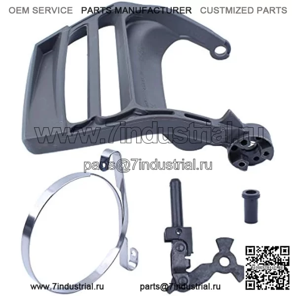 Комплект шарнира ручки тормоза цепи для бензопилы Husqvarna 357XP 359 357 537159302, защита ручки тормоза, колено шарнира, тормозная лента, буфер крышки сцепления. - Image 2