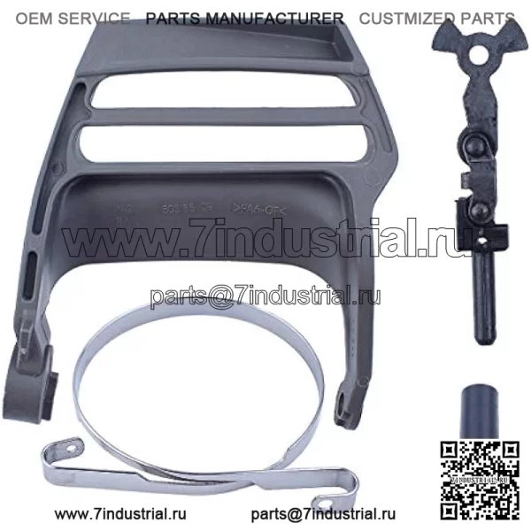 Комплект шарнира ручки тормоза цепи для бензопилы Husqvarna 357XP 359 357 537159302, защита ручки тормоза, колено шарнира, тормозная лента, буфер крышки сцепления. - Image 4