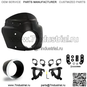 Комплект лобового стекла Black Road Warrior 13 Black Smoke для Harley Low Rider S 20+ (Для: Harley-Davidson)