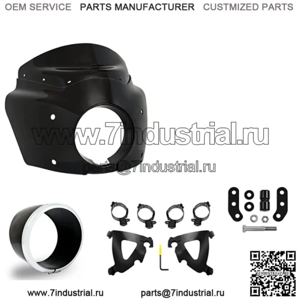 Комплект лобового стекла Black Road Warrior 13 Black Smoke для Harley Low Rider S 20+ (Для: Harley-Davidson)