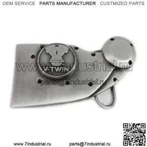 Крышка пряжки ремня V-Twin Silver Patina 4 x 2 дюйма Система очков Harley Sportster XL (для: Harley-Davidson)