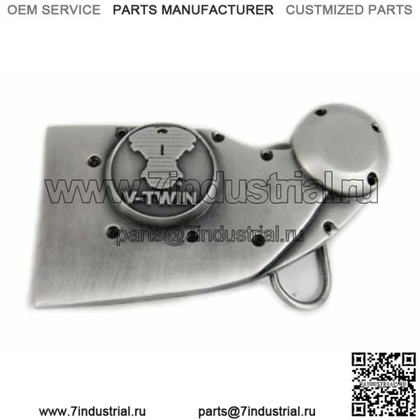 Крышка пряжки ремня V-Twin Silver Patina 4 x 2 дюйма Система очков Harley Sportster XL (для: Harley-Davidson)