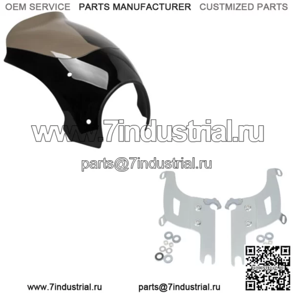 Обтекатель Memphis Shades Bullet Black Mount для лобового стекла Harley Road King FL 94+ (Для: Harley-Davidson)