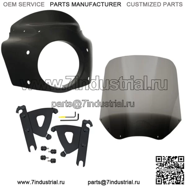 Комплект дымчатого лобового стекла Memphis Shades Road Warrior 15 Harley Softail 86-17 (Для: Harley-Davidson)