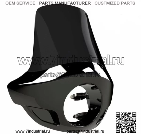 Обтекатель лобового стекла Burly Brand Black Tall Touring Sport Harley 35 39 41 49 мм (Для: Harley-Davidson)