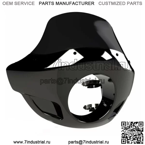 Обтекатель лобового стекла Burly Black Standard Short Touring Sport Harley 35 39 41 49 мм (Для: Harley-Davidson)