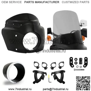 Комплект лобового стекла Black Road Warrior 17 Black Smoke для Harley Low Rider S 20+ (Для: Harley-Davidson)