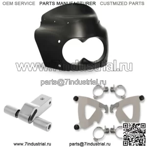 Комплект полированного крепления обтекателя Memphis Shades Road Warrior Harley Dyna Fat Bob 08-17 (Для: Harley-Davidson)