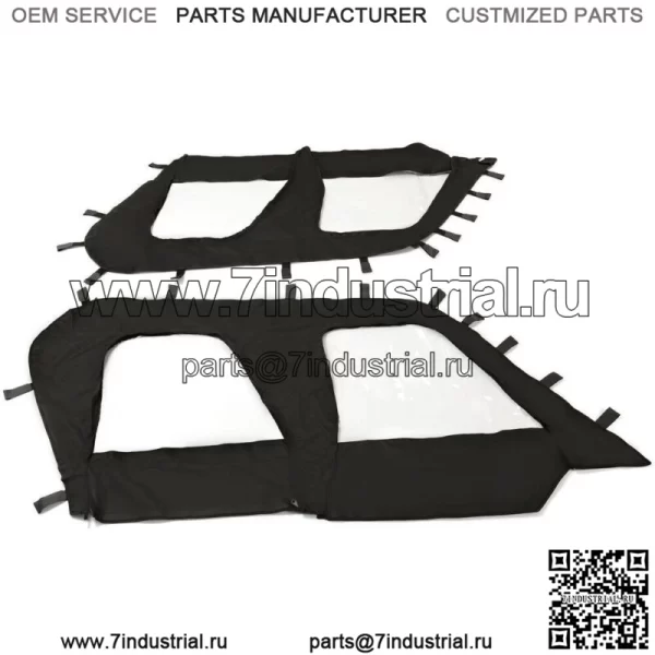 Комплект мягкой верхней дверцы для 4-местных моделей UTV Kawasaki Teryx4 2012-2021 гг. (Для Kawasaki Teryx4 800) - Image 2