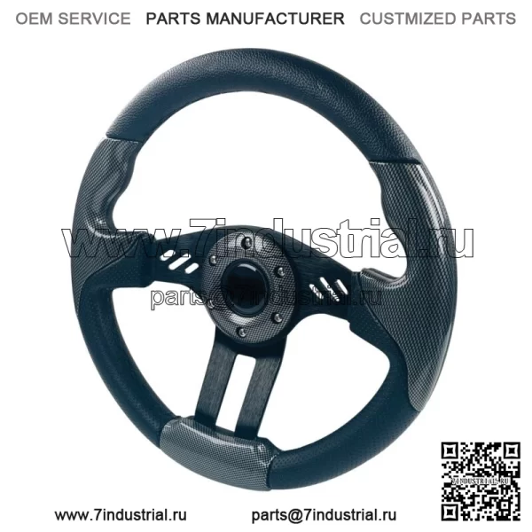 Рулевое колесо гольф-кара из углеродного волокна для клубного автомобиля EZGO Yamaha, необходим адаптер - Image 3