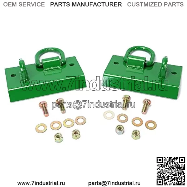 Грейферные крюки Крюк для ковша трактора, совместимый с John Deere 1025R 2032R 3320 2520 Крючки для ковша трактора Болт на D-кольцах Зеленый цвет