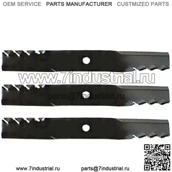 Мульчирующие ножи с 3 зубьями подходят для дек John Deere Universal Products 2320 54 дюйма 54C - Image 2