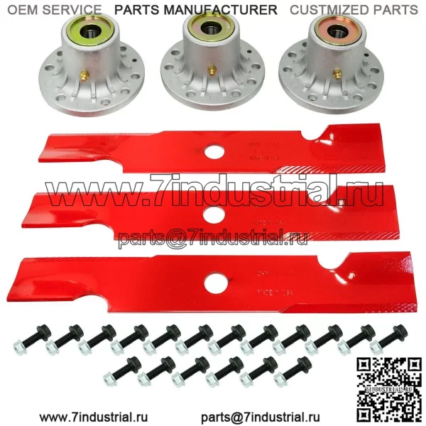 Комплект шпинделя с красным лезвием для Exmark Turf Tracer 48 дюймов 107-4065 116-5496-S