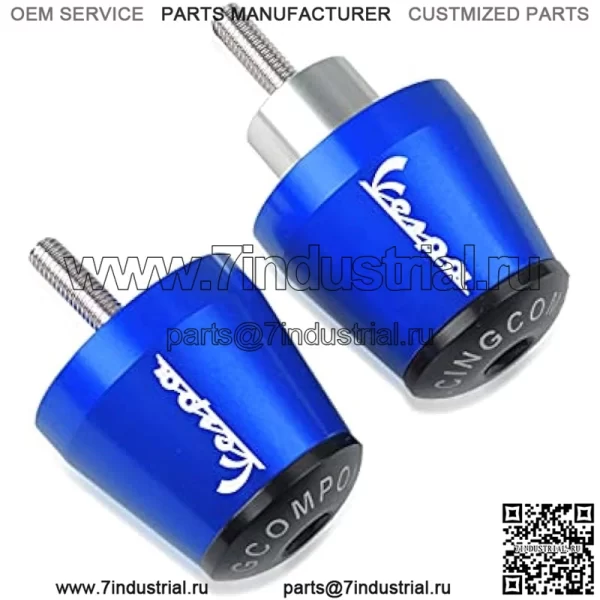 Наконечники руля мотоцикла, наконечники ручек для Vespa LT LX GT GTS GTV 60 125 150 200 250 300 300ie, алюминиевые аксессуары, наконечники руля мотоцикла - Image 2