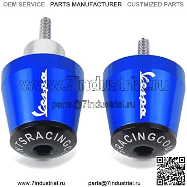 Наконечники руля мотоцикла, наконечники ручек для Vespa LT LX GT GTS GTV 60 125 150 200 250 300 300ie, алюминиевые аксессуары, наконечники руля мотоцикла - Image 3