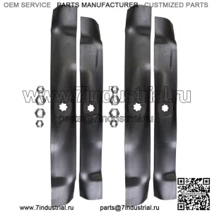 Комплект лезвий газонокосилки John Deere, 2 шт. LT 160 X 300 R 304 D 105 125 Z 225 AM140973