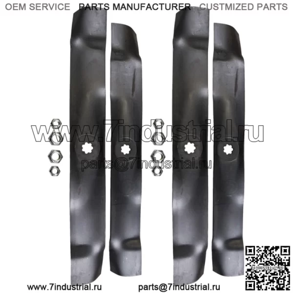 Комплект лезвий газонокосилки John Deere, 2 шт. LT 160 X 300 R 304 D 105 125 Z 225 AM140973