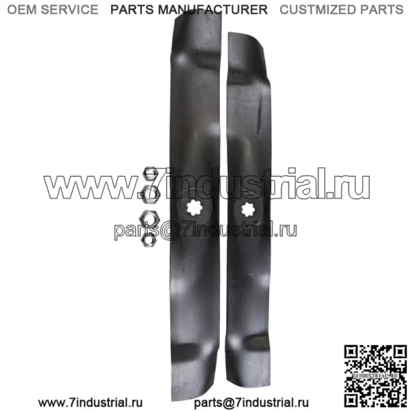 Комплект лезвий газонокосилки John Deere, 2 шт. LT 160 X 300 R 304 D 105 125 Z 225 AM140973 - Image 2
